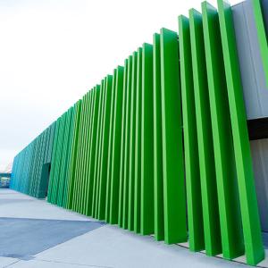China Box Baffle Wall Curtain Aluminum Sun Louver Outdoor Extruded Waterproof factory