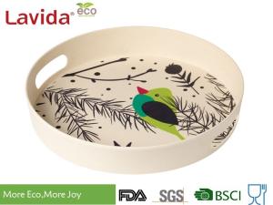 China FDA LFGB Standards Bamboo Fiber Tray Stylish Design High Temperature Tolerance factory
