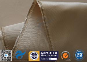 China 1200gsm 35oz Brown High Silica Fabric 1200℃ Satin Fiberglass Fire Blanket factory