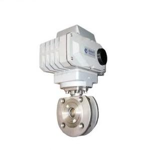 China Grat Small Flow Control Stainless Steel Electric Ball Valve Straight Through Type factory