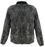 Grey Texture Ladies Short Coat , Plus Size Womens Winter Coats With Neck Rib And