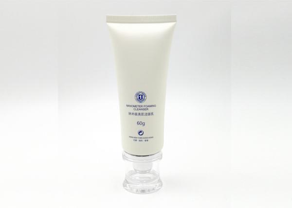 LDPE Facial Foam Plastic Tube Cosmetic Packaging With Acrylic Double Wall Screw