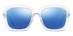 TAC Polaroid Sunglasses Women , White Frame Sunglasses Black Metal Temples