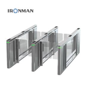 China Acrylic or Tempered Glass Arm Material Speed Gate Turnstile for Air Port Entrance factory