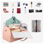 Foldable Women's Travel Carry On Clothing Bag Large PU Leather Duffel Bag OEM