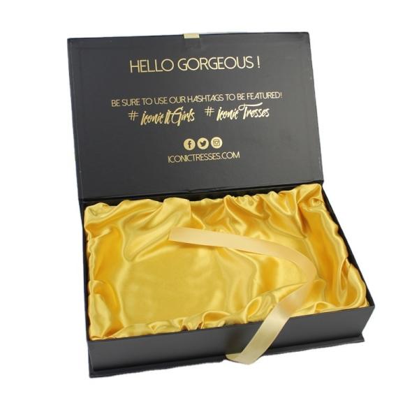 Custom Order Accepted Magnetic Closure Luxury Wig Box for Rigid Boxes Hair