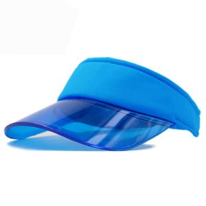 China Transparent Sun Visor Caps Adjustable 56cm 58cm Fluorescent Color factory