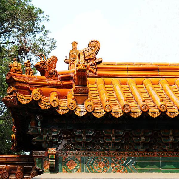 Traditional House Temple Decorative Asian Glossy Chinese Roof Tiles Ceramic