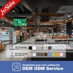 Meeting Room 100 Inches Ceiling Fan with Remote Control 35W Power and Wooden