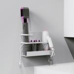 Wall Mounted Magnetic Attraction Shower Rack No Drilling Bathroom Organizer
