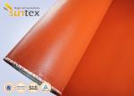 Red Fire Resistant Silicone Coated glass cloth fabric For Expansion Joint High