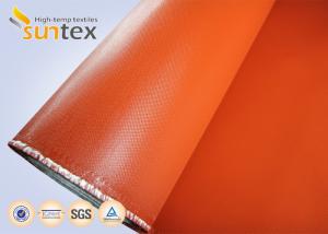 China 32oz. Both Side Silicone Coated Fiberglass Cloth For Welding Blanket And Flexible Connector factory