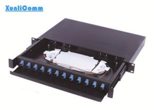 China Industrial Fiber Optic Patch Panel , 12 Port Fiber Patch Panel Small Dimension factory