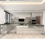 Stainless Steel Wall Hanging Kitchen Cabinets MDF Door Kitchen Wall Cupboards