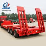 Mechanical Suspension low loader excavator trailer 100tons for heavy duty truck