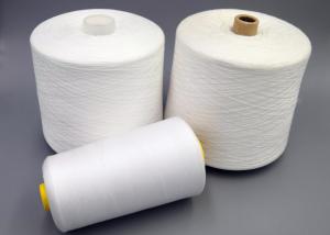 China Raw White 602 603 Spun Coat Polyester Staple Yarn For Knitting Sewing Weaving factory