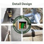 PE Fabric Roof Cover AJUNION 6.2x5.6ft Outdoor Storage Tent Metal Garden Bike