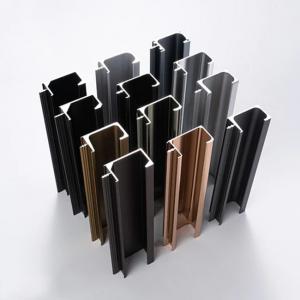 China 6061F Aluminium Profile Edge Aluminum Metal Frame Glass Doors For Cabinets factory