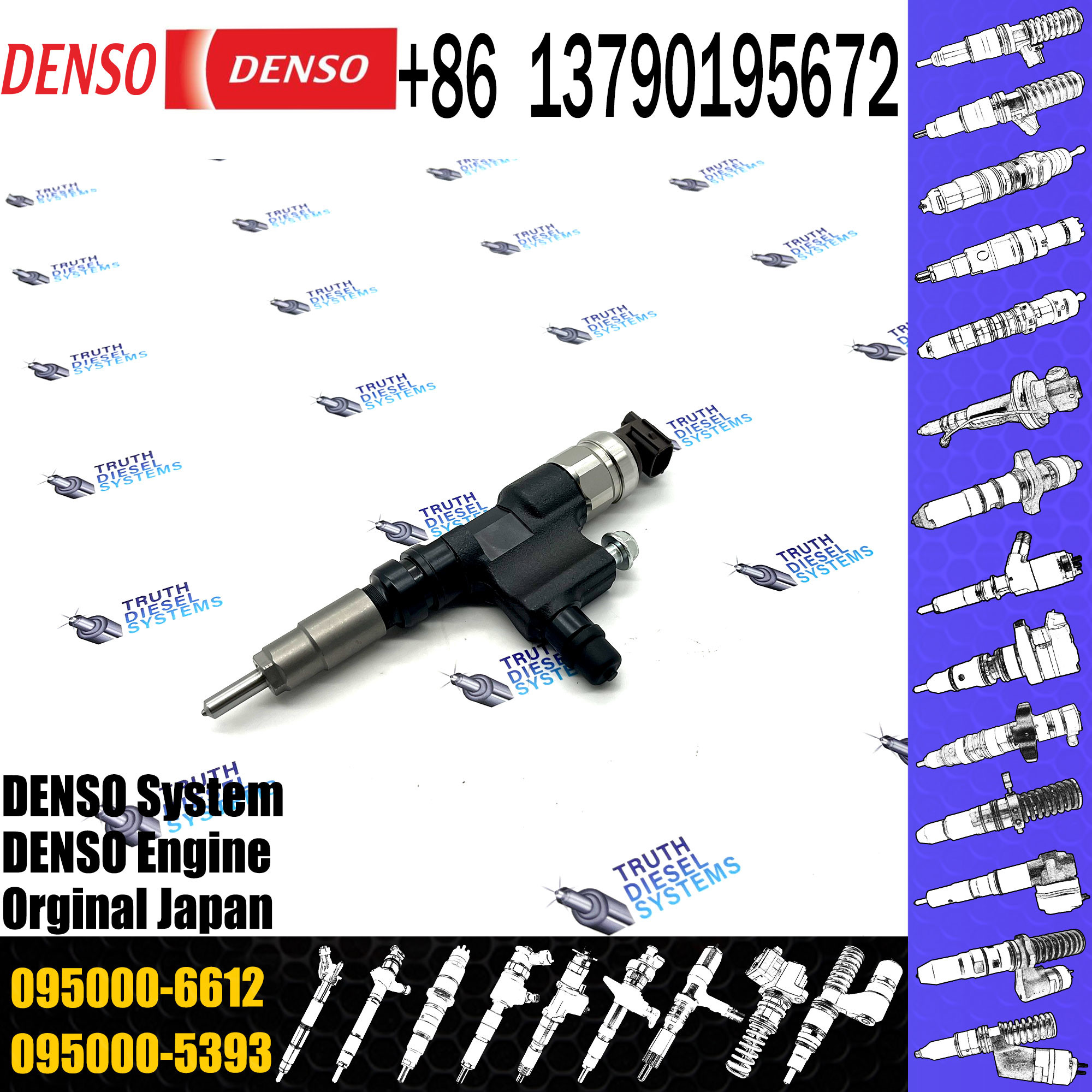 For HINO J08E 095000-6612 095000-6613 New Fuel Diesel Injector 23670-E0020/E0021 0950006612 0950006613