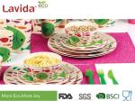 Shatter Proof Bamboo Fibre Plates Anti - Bacteria Heavy Metals Free Dishwahser