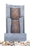 Stone Step 3 Tier Outdoor Fountain , Exterior Water Fountains In Granite Color