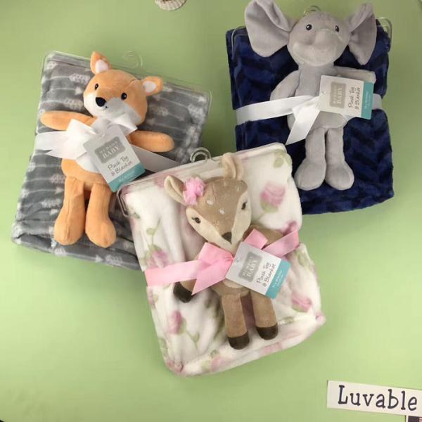 Printed Flannel Swaddle Blanket Travel High Warmth Retention Children Animal For