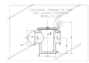 China Technical Parameter For Marine Sea Water Strainers Molde As125 Cb/T497 Housinghot-Dip Galvanized, Filter Stainless Steel factory