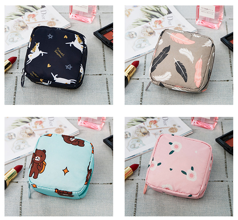 Zippered Multifunction Polyester Waterproof Make Up Bag