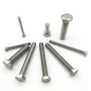 Factory price stainless steel 304 316 316L DIN 931 DIN 933 hex bolts and nuts/