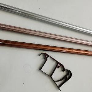 China Electroplated Bedroom 6.7m Simple Black Curtain Rod factory