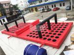 Commercial Funny Game Red Inflatable Obstacle Course For Amusement Park