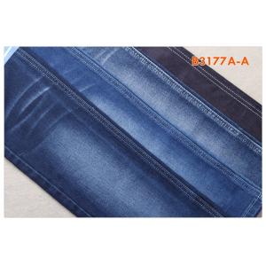 Tr 9.5 Oz Fake Knitted Lycra Cotton Polyester Denim Fabric 73 Ctn 23 Poly 1 Spx