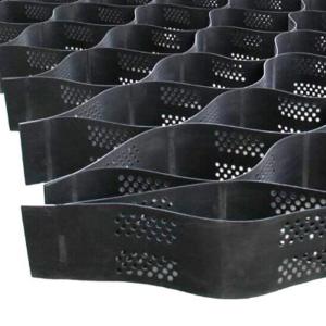China HDPE Plastic Geocell Honeycomb Textured Perforated Gravel Grid Geocells 100-445mm factory