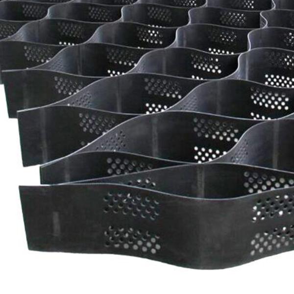 HDPE Plastic Geocell Honeycomb Textured Perforated Gravel Grid Geocells 100