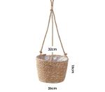 Handicraft Natural Seagrass Storage Basket With Handle ECO Friendly Kids Toy