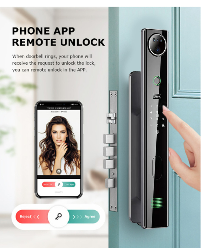 TH-Q9 3D face Front Door Lock