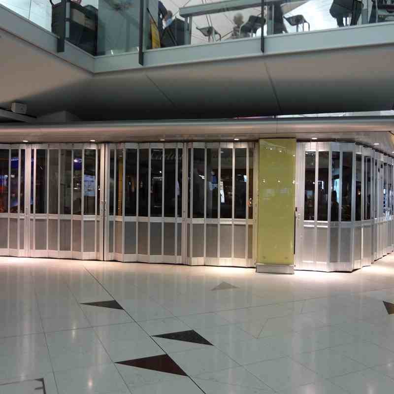 Security Polycarbonate Side Folding Grille Shutter Sample Availabe