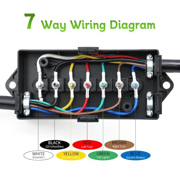 RV Caravans Boat Light 7Pin Electrical Trailer Junction Box For 7 Way Trailer Wire Connectors