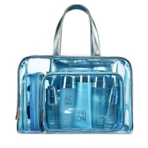 China Girls Leather PVC Cosmetic Toiletry Bags For Vacation factory
