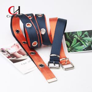 China Screen Printing Hollowed Woven Elastic Belt Women'S Dress Sweater Decorative Canvas Belt factory