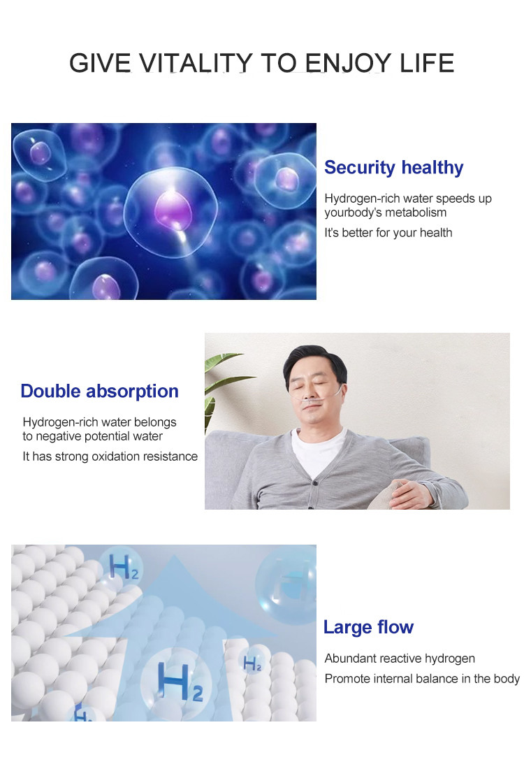 3000ml/min high quality pure breathing machine hydrogen and oxygen gas