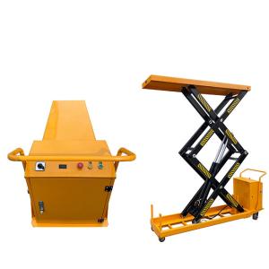 China Portable 1000Kg Electric Scissor Lift Tables 24V Battery factory