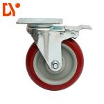 5 Inch Heavy Duty Locking Casters , Polyurethane Heavy Duty Industrial Casters