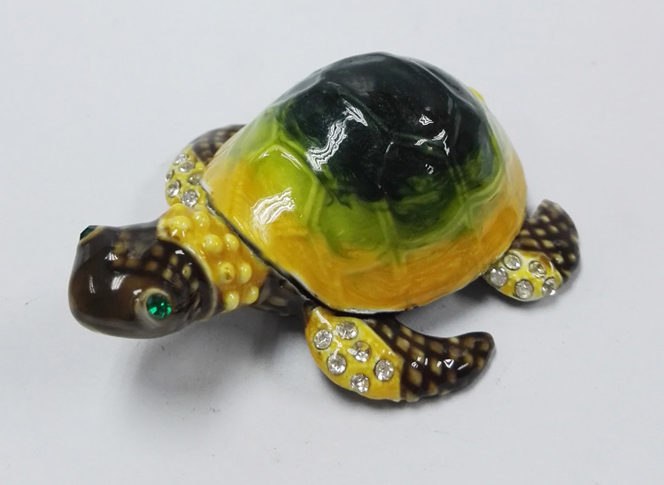 New coming style turtle shaped crystal trinket box turtle trinket box turtlejewelry box