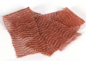 China 10 15 20cm Width Knitted Copper Mesh 0.23mm Dia Corrugated Surface factory