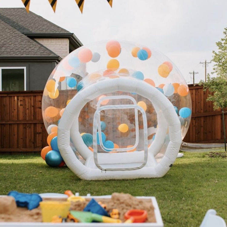 factory wholesale price bubble house with balloons Wedding Party bouncy double bubble house