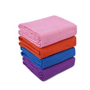 China Custom Print Logo Non Slip Microfiber Yoga Towel With Corner Pocket 80X160 factory
