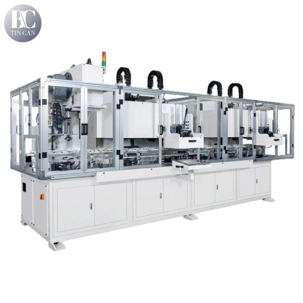 China Automatic 1gallon Food Oil Cans Making Machine 40cpm Rectangular Chemical Cans Integrated Machine factory