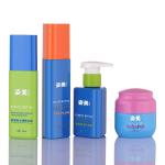 Screw Cap Cosmetic Packaging Sets , 150ml 200ml Plastic Cosmetic Containers