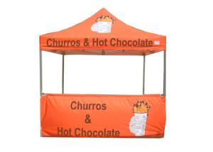 China Advertising Gazebo Canopy Tent Orange Color Flame Retardant Simple Assembly factory